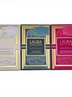 Laura Geller Glam On The Go Face & Eye Palette Set Bite Sized Palette Trio